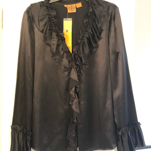 Tory Burch Tops - Tory black silk top